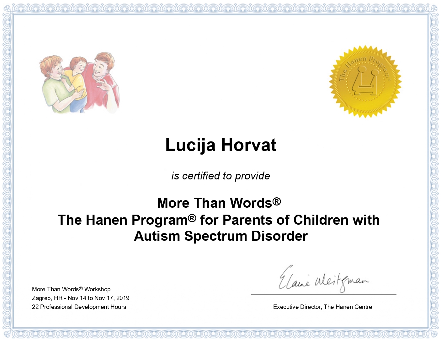 Lucija Horvat More than words hanen certificirani stručnjak